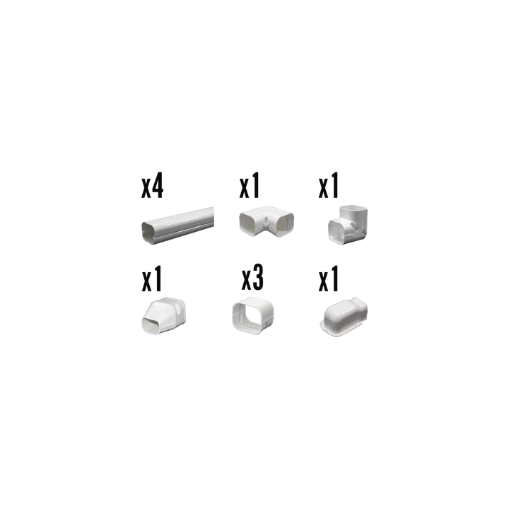 Kit de Canaletas Para la Organización de Tuberías y Cables Eléctricos en Instalaciones de Aire Acondicionado, Uso en