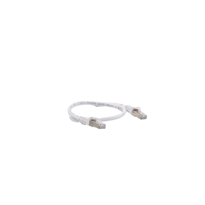 Patch Cord Cat6A 10G Blindado 0.5 Metros (1.64 Pies) Blanco