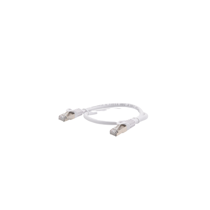 Patch Cord Cat6A 10G Blindado 0.5 Metros (1.64 Pies) Blanco