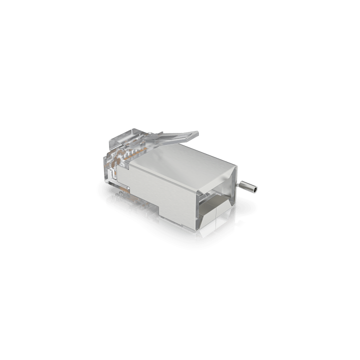 Paquete de 100 Conectores RJ45 Blindados Diseñados para Cables Ethernet UISP (UISP Cable Pro y Cable Carrier)