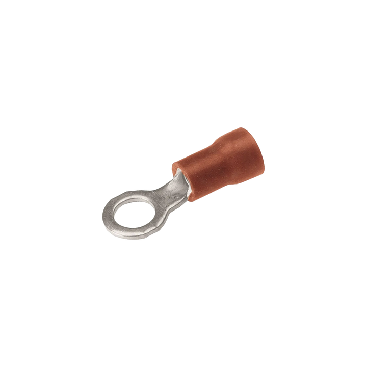 Zapata Terminal de Ojillo  para Tornillo 1/8 in (3 mm) calibre 22-16 AWG con aislamiento de vinilo.