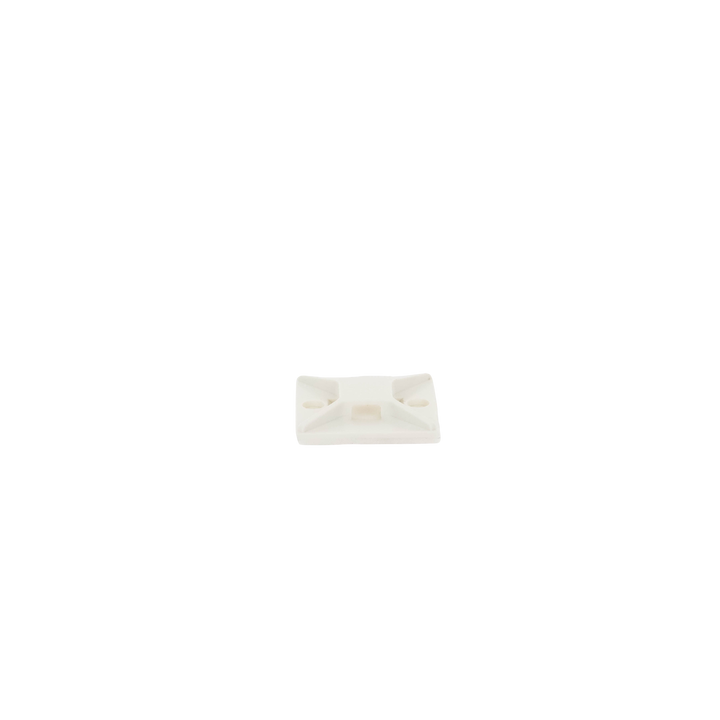 Montaje-Sujetador Para Cable de 4 Vías, con Adhesivo, 25.4 x 25.4mm (1in x 1in), Color Blanco, Uso en Interior, 1 pieza