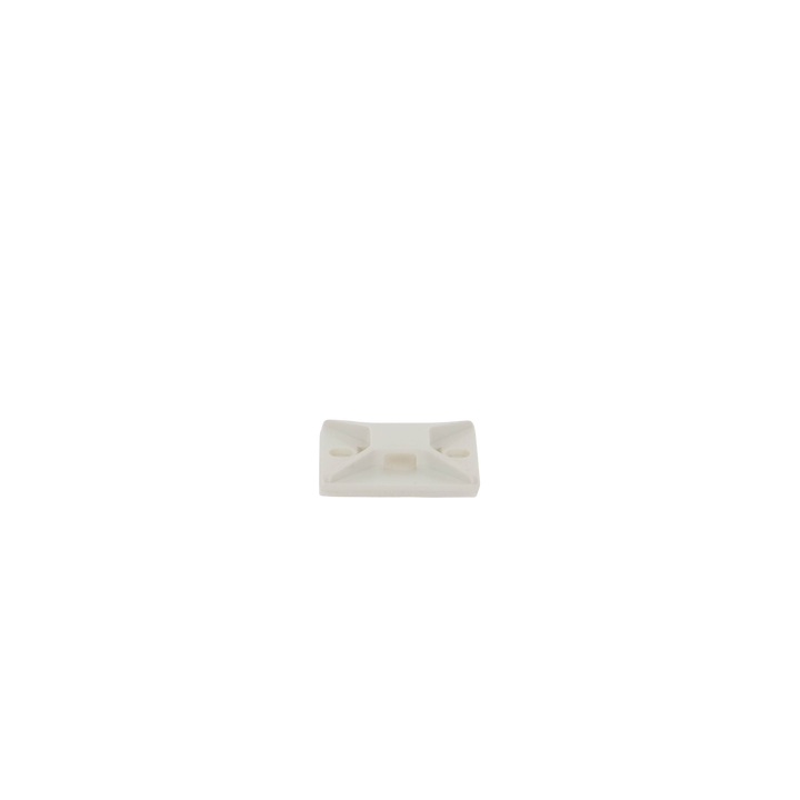 Montaje-Sujetador Para Cable de 4 Vías, con Adhesivo, 25.4 x 25.4mm (1in x 1in), Color Blanco, Uso en Interior, 1 pieza
