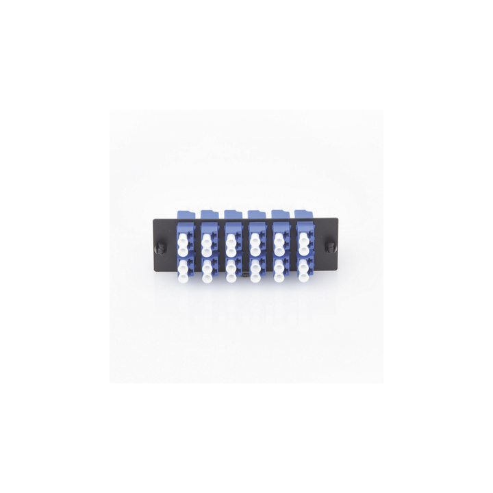 Placa Acopladora de Fibra Optica FAP, Con 12 Conectores LC Duplex (24 Fibras), Para Fibra Monomodo OS1/OS2, Color Azul