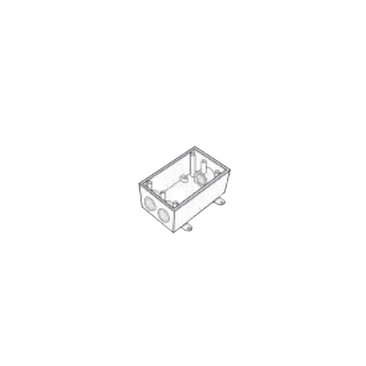 Caja Condulet FS de 1/2" ( 12.7mm) con tres bocas a prueba de intemperie.