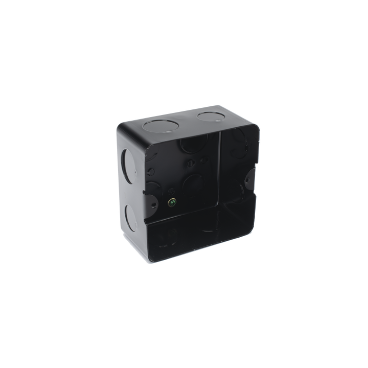 Caja de Registro de Acero Galvanizado, 10x10 cm (3.94x3.94 Pulgadas), Color Negro (11000-00000)