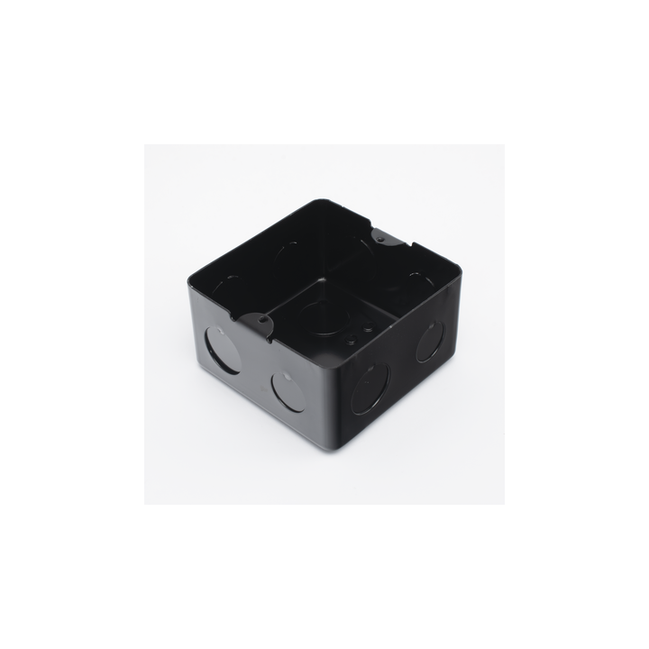 Caja de Registro de Acero Galvanizado, 10x10 cm (3.94x3.94 Pulgadas), Color Negro (11000-00000)