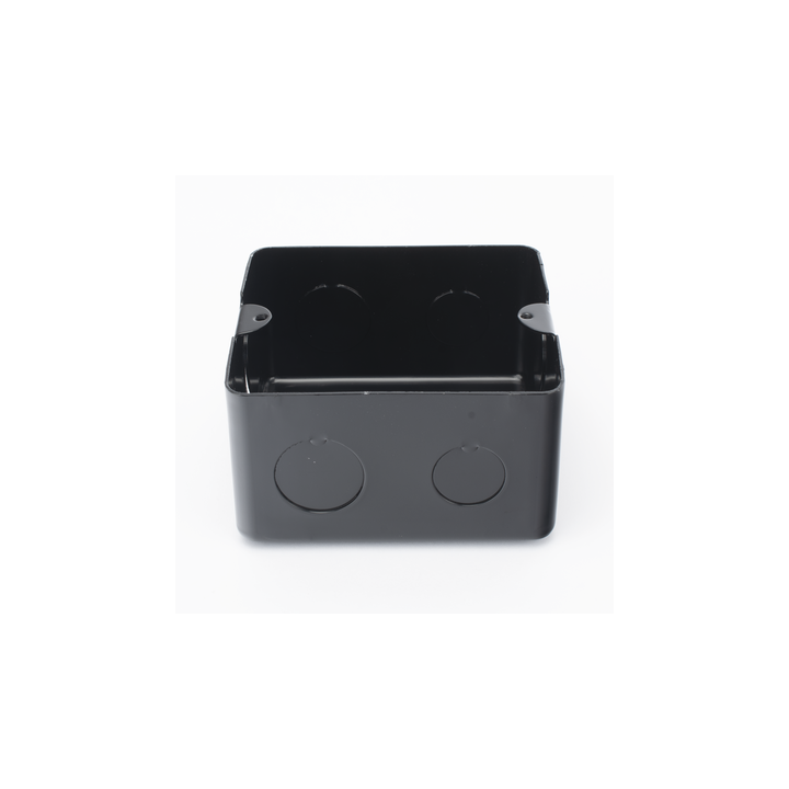 Caja de Registro de Acero Galvanizado, 10x10 cm (3.94x3.94 Pulgadas), Color Negro (11000-00000)