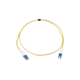 Jumper de Fibra Óptica Monomodo (OS2), XGLO, Riser, LC/UPC-LC/UPC Duplex, OFNR, Color Amarillo, 5 Metros (16.40 Pies)
