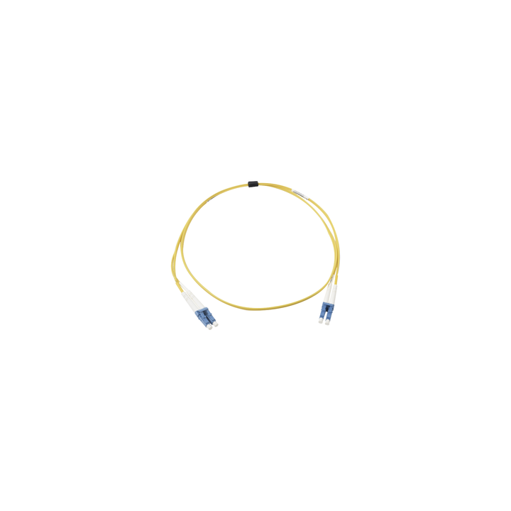 Jumper de Fibra Óptica Monomodo (OS2), XGLO, Riser, LC/UPC-LC/UPC Duplex, OFNR, Color Amarillo, 5 Metros (16.40 Pies)