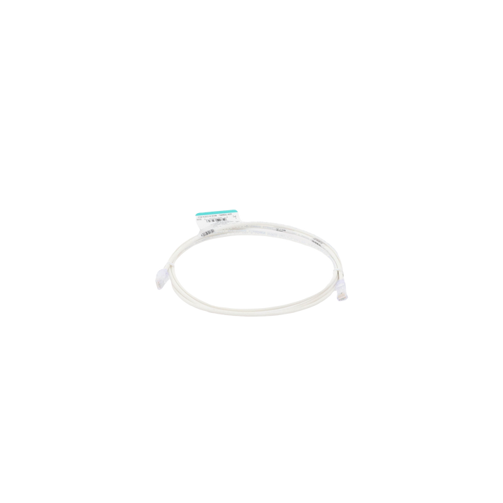 Cable de Parcheo TX6, UTP Cat6, Diámetro Reducido (28AWG), Color Blanco Mate, 2.13 Metros (7 Pies)