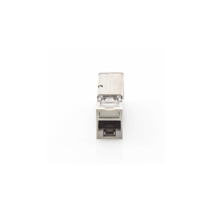 Jack Z-Max Cat6A, Blindado, Montaje Híbrido en Placa de Pared (Plano y Angulado), Color Blanco, Versión Bulk (Sin