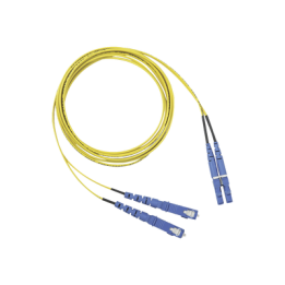 Jumper de Fibra Optica Monomodo 9/125 OS2, LC-SC Duplex, OFNR (Riser), Color Amarillo, 2 Metros (6.56 Pies)