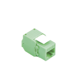 Módulo Jack Keystone Cat6 (Toolless), con Terminación en Ángulo 180 - Color Verde, Compatible con Faceplate y