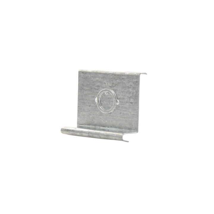 Placa salida a tubo automática con chequeador 1/2 y 3/4 de 66 mm, con acabado Electro Zinc