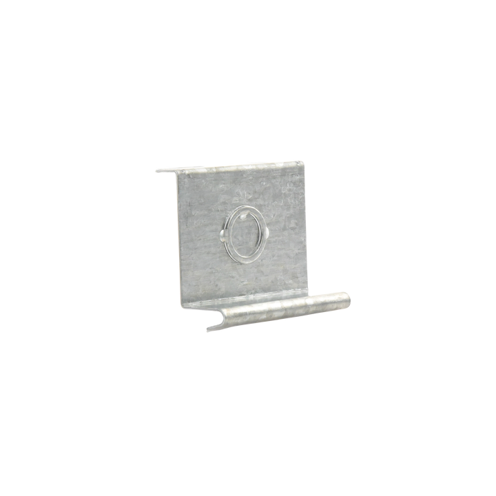 Placa salida a tubo automática con chequeador 1/2 y 3/4 de 66 mm, con acabado Electro Zinc