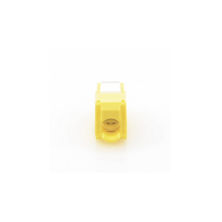 Módulo Jack Keystone Cat6 (Toolless), con Terminación en Ángulo 180 - Color Amarillo, Compatible con Faceplate y
