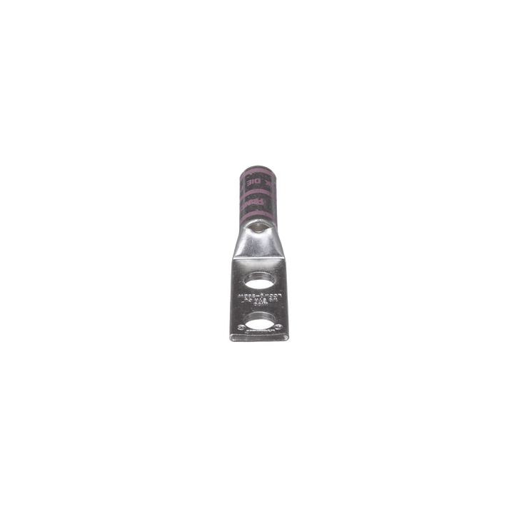 Zapata de compresión LCC1/0-38DW-X para cal. 1/0 Awg, Doble barreno para tornillo prisionero de 3/8, 1 Pz