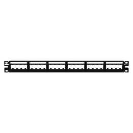 Panel de Parcheo Modular Mini-Com (Sin Conectores), Ultimate IDÆ, Plano, Sin Blindaje, Con Etiqueta y Cubierta, de 24