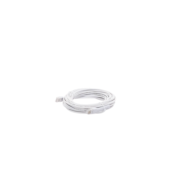 Mini Patch Cord Cat6 Ultra Slim 10 Metros (32.81 Pies) Blanco ? Ahorra Espacio sin Organizadores, con Bota Flexible