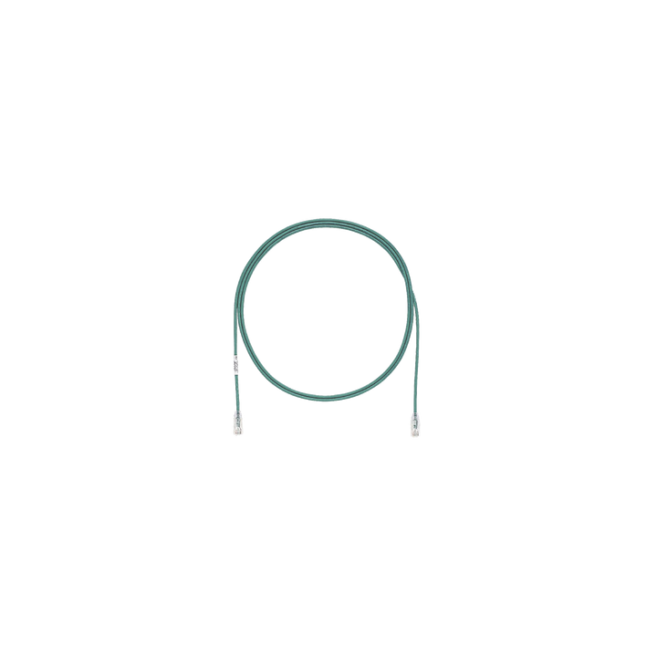 Cable de Parcheo TX6, UTP Cat6, Diámetro Reducido (28AWG), Color Verde, 3.05 Metros (10 Pies)