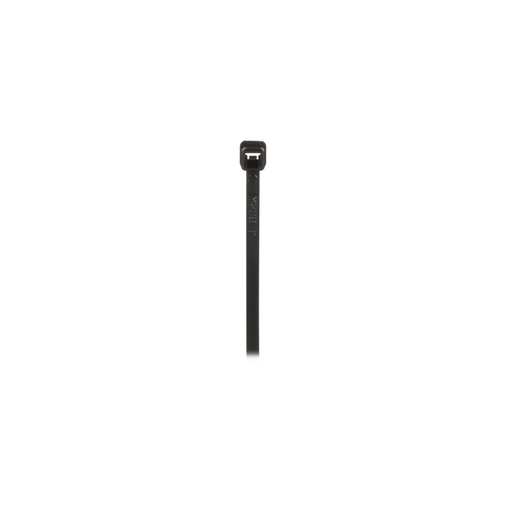 Cincho de Nylon 6.6 de Bloqueo, 203 mm largo x 2.5mm ancho, Color Negro, Exterior Resistente a Rayos UV, Paquete de