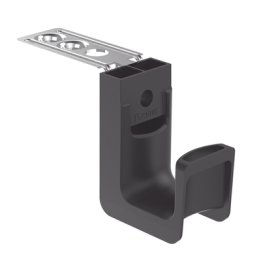 Sujetador STRONGHOLD tipo J (J-Hook), Con Soporte para Montaje en Techo, Para 8 Cables Cat6, Nylon 6.6, Color Negro,