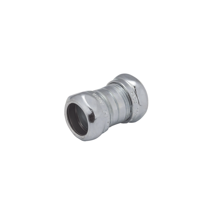 Cople Compresión de Acero Galvanizado para Pared Delgada de 1/2".