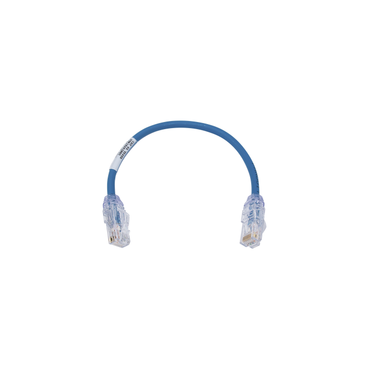Cable de Parcheo UTP, Cat6A, Diámetro Reducido (28 AWG), CM/LSZH, Color Azul, 20.3 cm (8 pulgadas)