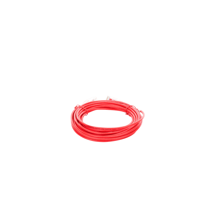 Cable de Parcheo Slim UTP Cat6A - 5 Metros (16.40 Pies) Rojo, Diámetro Reducido (28 AWG)