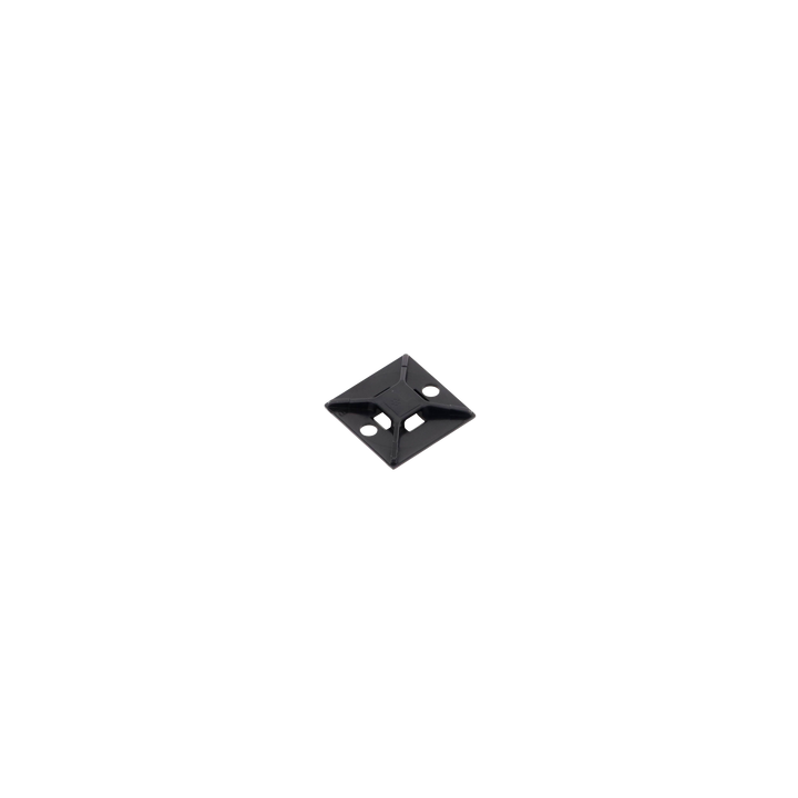 Montaje-Sujetador Para Cable de 4 vías, con Adhesivo Acrilico, 25.4 x 25.4mm (1in x 1in), Color Negro, Uso en