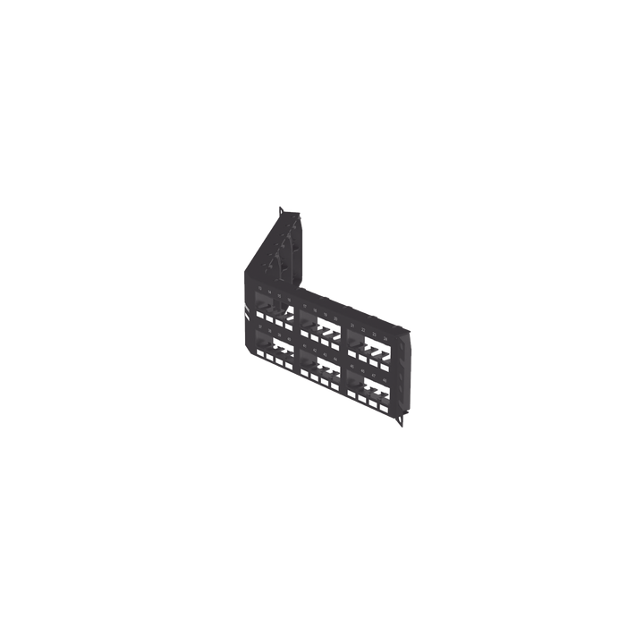 Panel de Parcheo Modular Mini-Com (Sin Conectores), Angulado Instalación la Ras, Sin Blindaje, de 48 Puertos, 2UR