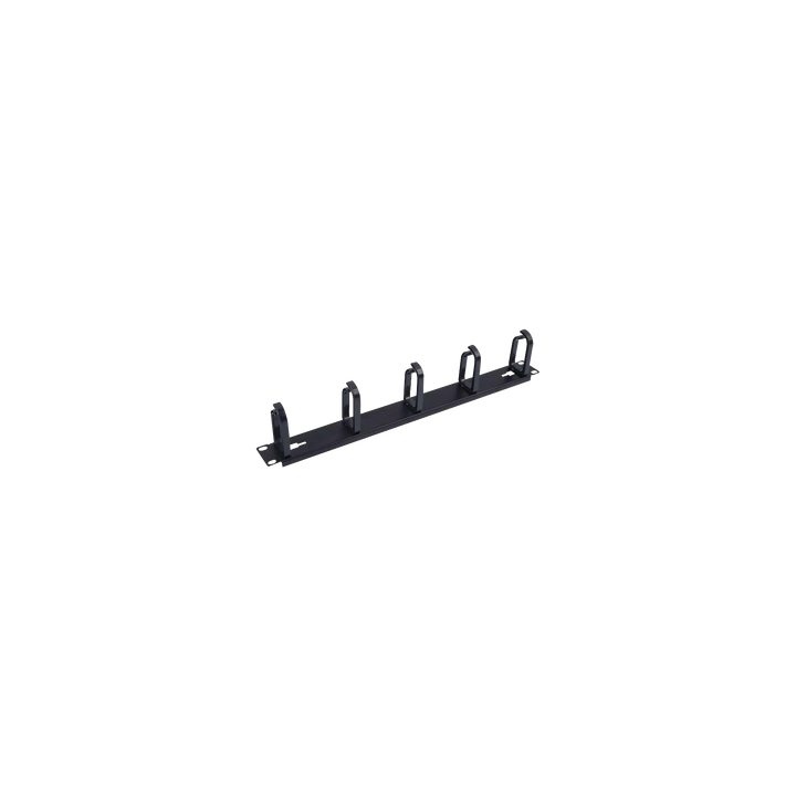 Organizador de Cables con 5 anillos, 1U, 19" Color negro