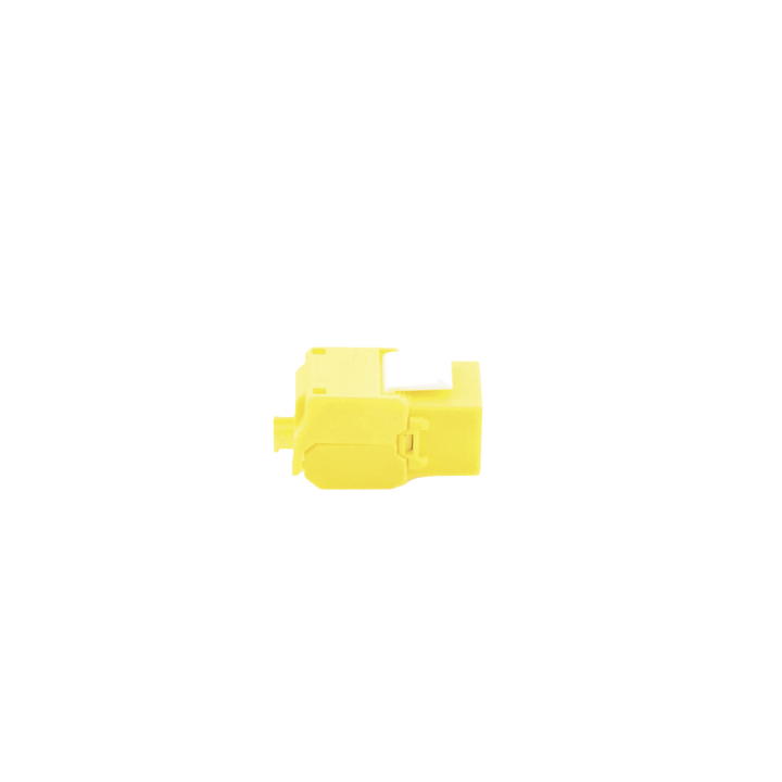 Módulo Jack Keystone Cat6A (Toolless), con Terminación en Ángulo 180 - Color Amarillo, Compatible con Faceplate y