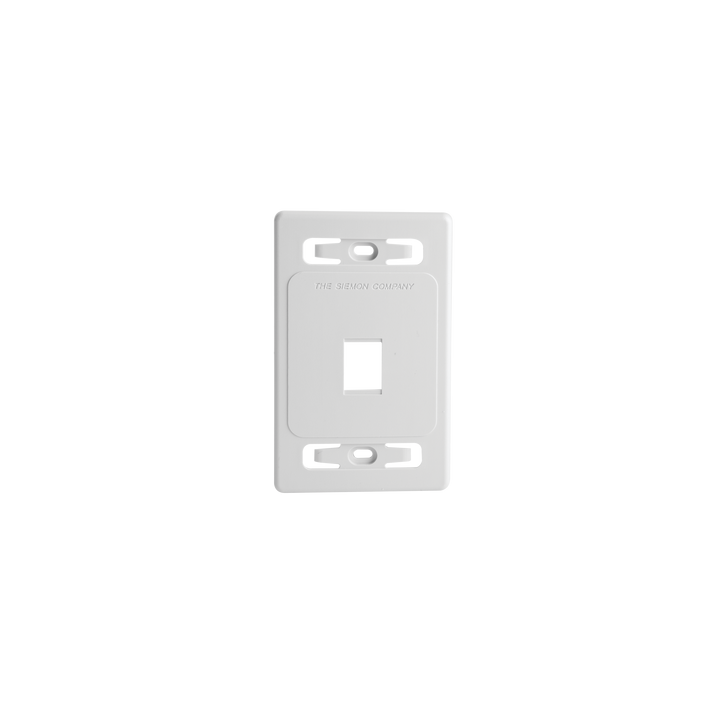 Placa de Pared Modular MAX, de 1 Salida, Color Blanco, Version Bulk (Sin Empaque Individual)