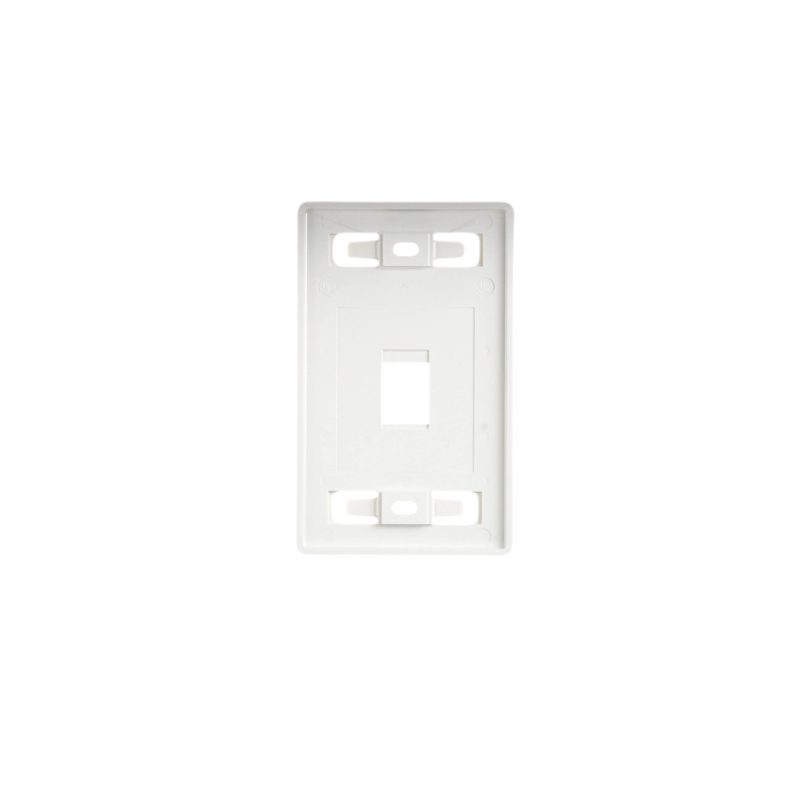 Placa de Pared Modular MAX, de 1 Salida, Color Blanco, Version Bulk (Sin Empaque Individual)