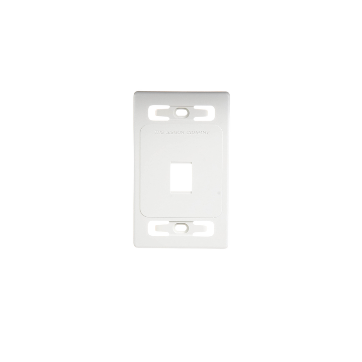 Placa de Pared Modular MAX, de 1 Salida, Color Blanco, Version Bulk (Sin Empaque Individual)