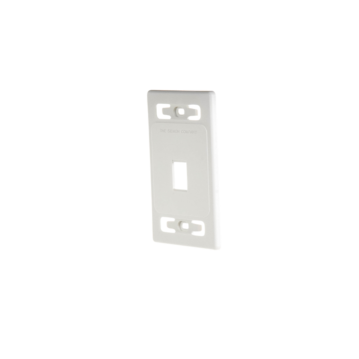 Placa de Pared Modular MAX, de 1 Salida, Color Blanco, Version Bulk (Sin Empaque Individual)