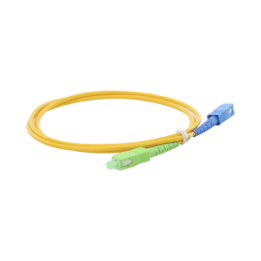 Jumper de Fibra Óptica Monomodo SC/APC-SC/UPC Simplex de 1 Metro (3.28 Pies), 3mm