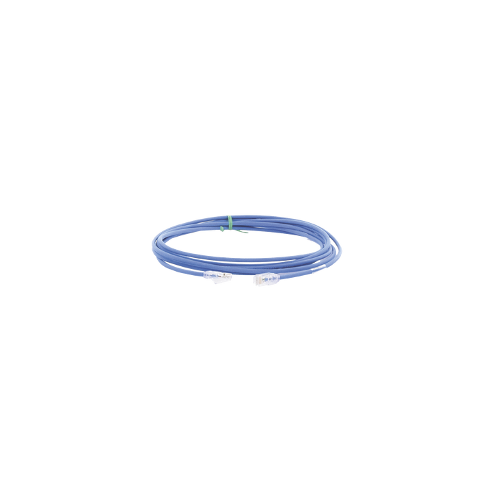 Cable de Parcheo UTP Cat6A, CM/LSZH, Diámetro Reducido (28AWG), Color Azul, 3.66 Metros (12 Pies)