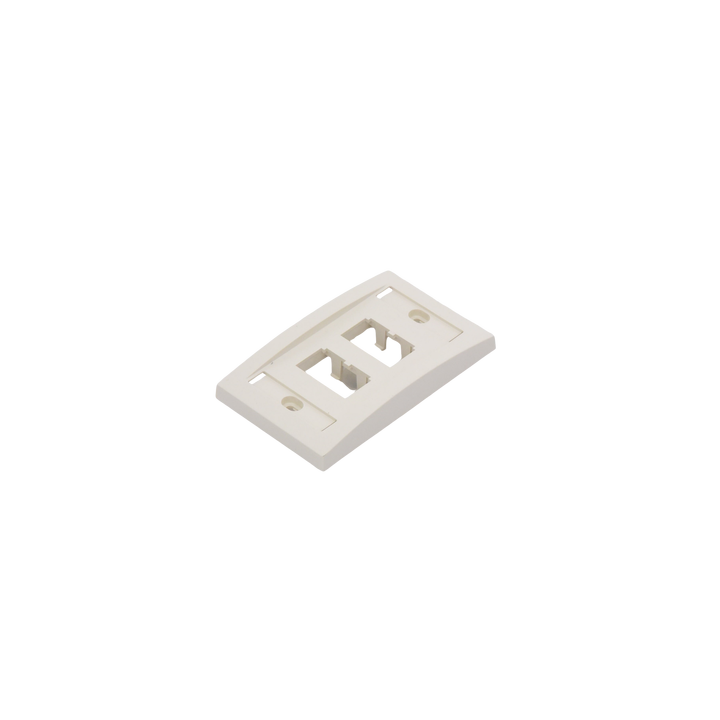 Placa de Pared Vertical Ejecutiva, Salida Para 4 Puertos Mini-Com, Con Espacios Para Etiquetas, Color Blanco Mate