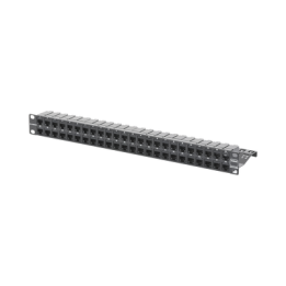 Patch Panel Z-Max de 48 Puertos, Blindado, Precargado con Jacks Categoría 6A, Plano, 1UR