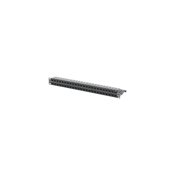 Patch Panel Z-Max de 48 Puertos, Blindado, Precargado con Jacks Categoría 6A, Plano, 1UR