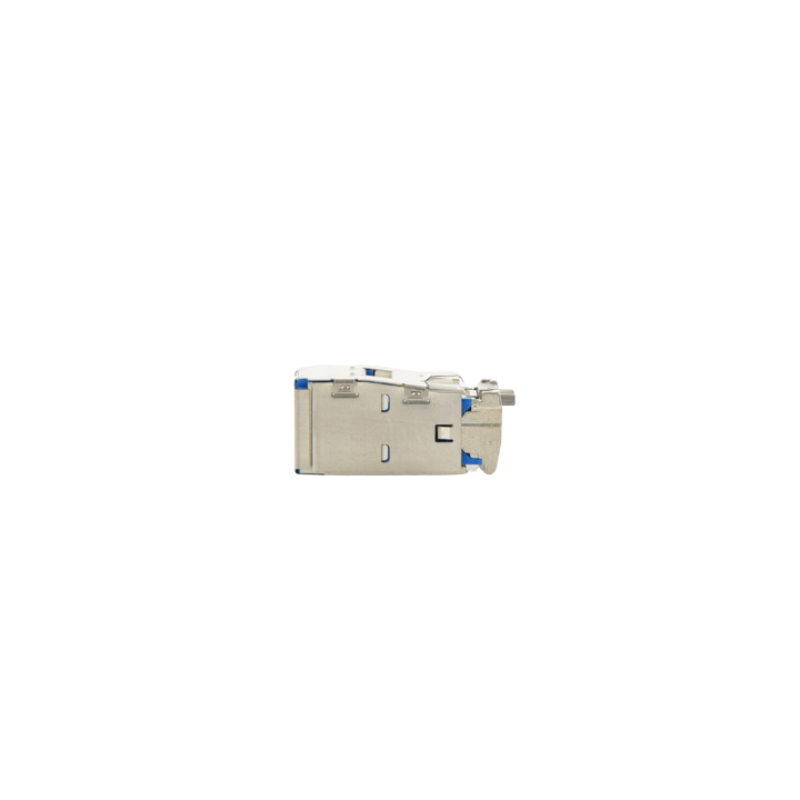 Conector Jack RJ45 Blindado, Estilo TG, Mini-Com, Categoría 6A, de 8 Posiciones y 8 Cables, Color Azul