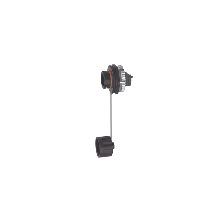Conector Jack RJ45 de Uso Industrial Estilo TG, Blindado Categoría 6A, Con Tapa Protectora, Protección IP67