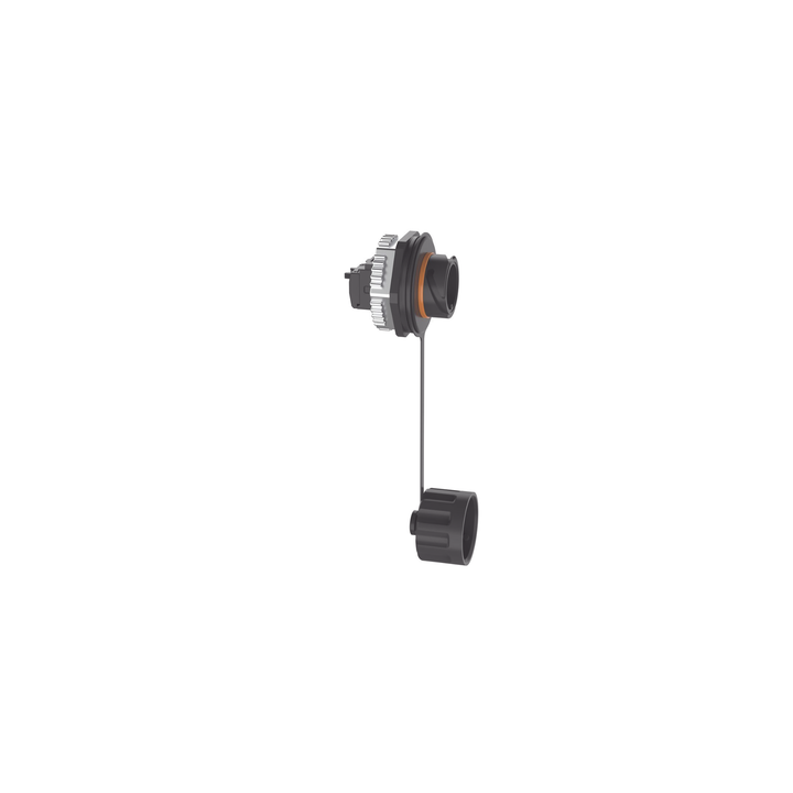 Conector Jack RJ45 de Uso Industrial Estilo TG, Blindado Categoría 6A, Con Tapa Protectora, Protección IP67