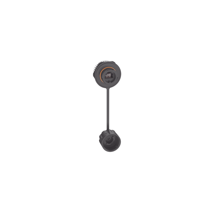 Conector Jack RJ45 de Uso Industrial Estilo TG, Blindado Categoría 6A, Con Tapa Protectora, Protección IP67