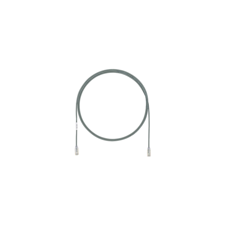 Cable de Parcheo UTP Cat6A, CM/LSZH, Diámetro Reducido (28AWG), Color Gris, 0.91 Metros (3 Pies)
