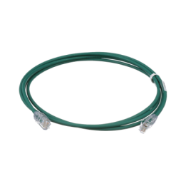 Cable de Parcheo UTP Cat6A, CM/LSZH, Diámetro Reducido (28AWG), Color Verde, 1.52 Metros (5 Pies)