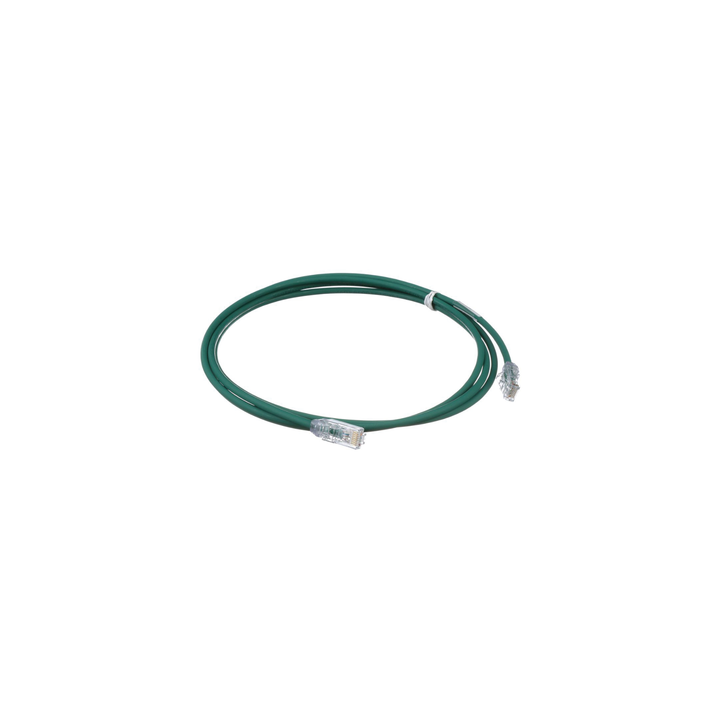 Cable de Parcheo UTP Cat6A, CM/LSZH, Diámetro Reducido (28AWG), Color Verde, 1.52 Metros (5 Pies)
